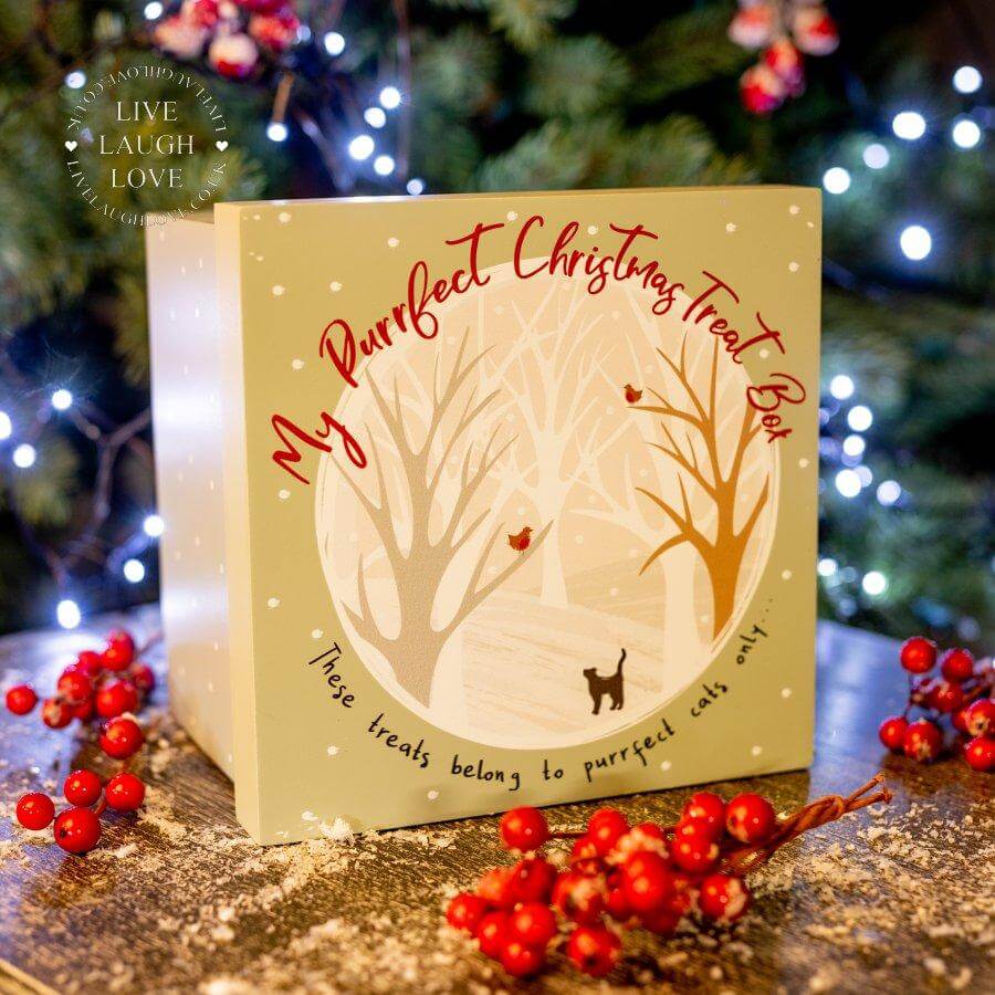 My Purrfect Christmas Treat Box / Cat Treat Box - LIVE LAUGH LOVE LIMITED