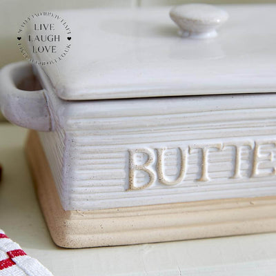 Natural Design Butter Dish - LIVE LAUGH LOVE LIMITED