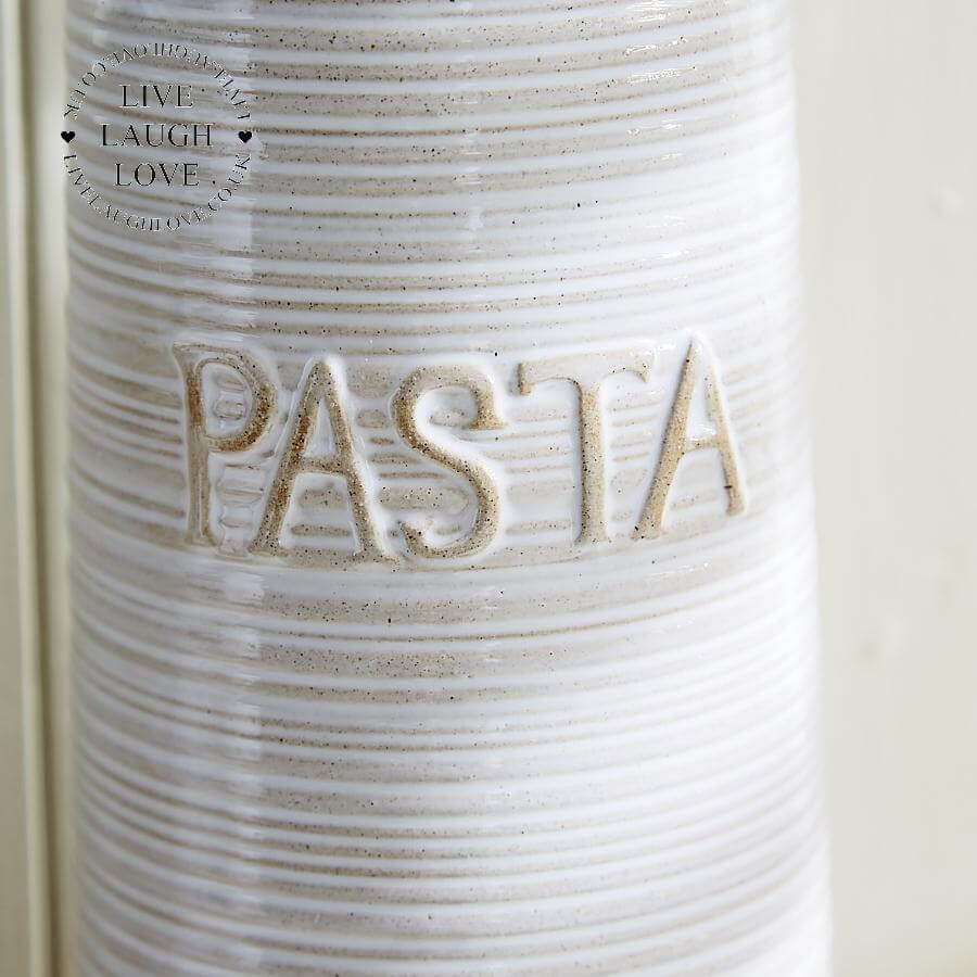 Natural Design Pasta Canister - LIVE LAUGH LOVE LIMITED