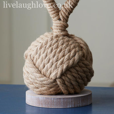 Natural Rope Knot Lamp With Fabric Shade - LIVE LAUGH LOVE LIMITED