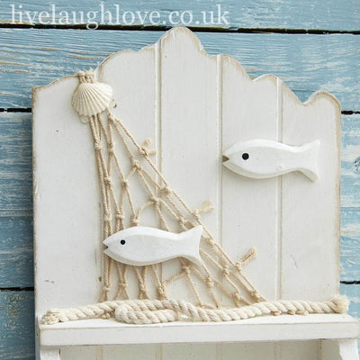 Nautical Painted Wooden Toilet Roll Holder - LIVE LAUGH LOVE LIMITED