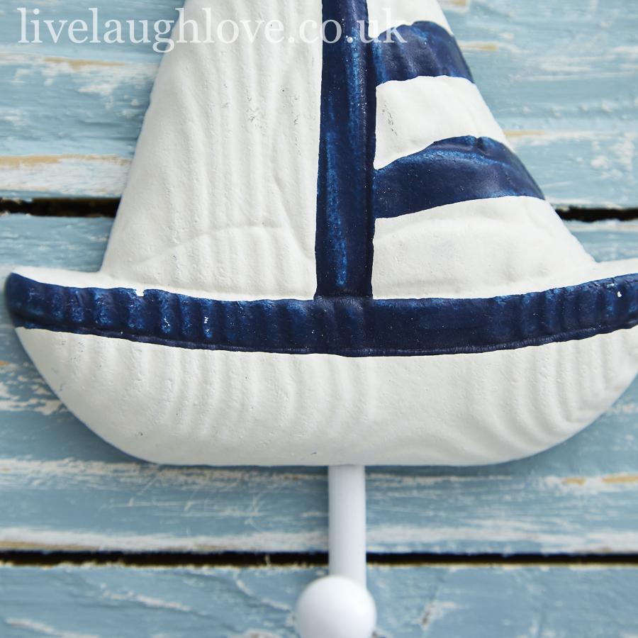 Nautical Wooden Boat Hook - Single - LIVE LAUGH LOVE LIMITED