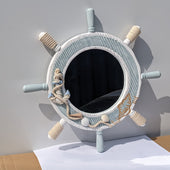 Nautical Wooden Ships Wheel Mirror - LIVE LAUGH LOVE LIMITED