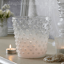 Opulent Collection - Giant Candle Holder "DOT" - Ivory - LIVE LAUGH LOVE LIMITED