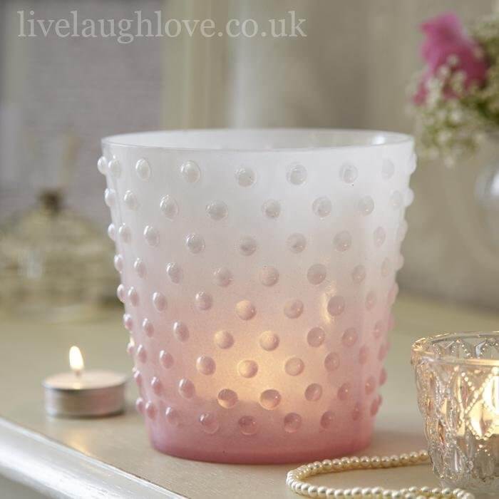 Opulent Collection - Giant Candle Holder "DOT" - Pink ***Second*** - LIVE LAUGH LOVE LIMITED