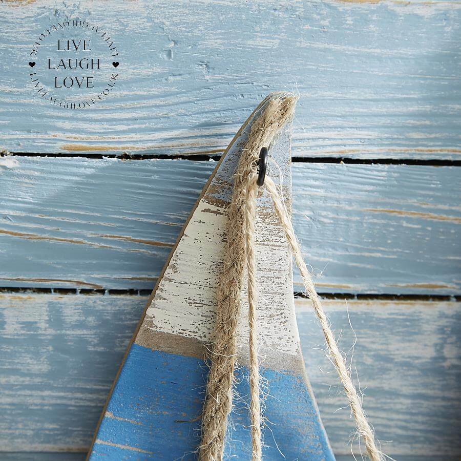 Painted Wood and Metal Sailboats Wall Art - LIVE LAUGH LOVE LIMITED