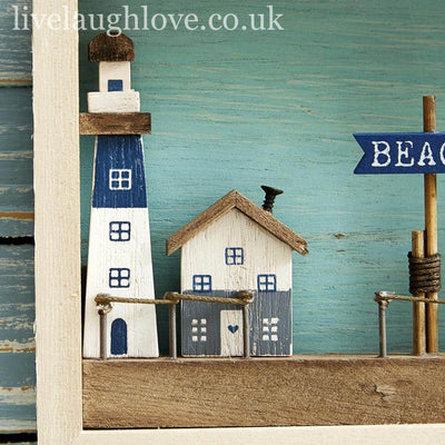 Pair Of Box Frame Nautical Wall Hangers - LIVE LAUGH LOVE LIMITED