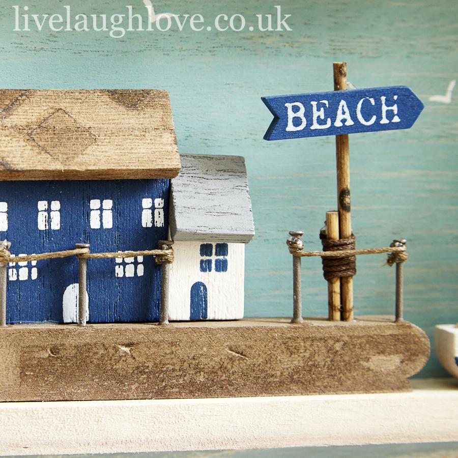 Pair Of Box Frame Nautical Wall Hangers - LIVE LAUGH LOVE LIMITED