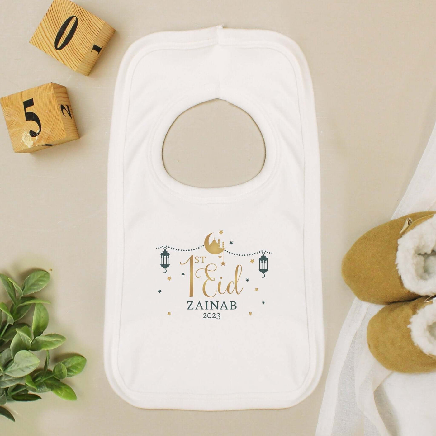 Personalised 1st Eid Bib - LIVE LAUGH LOVE LIMITED