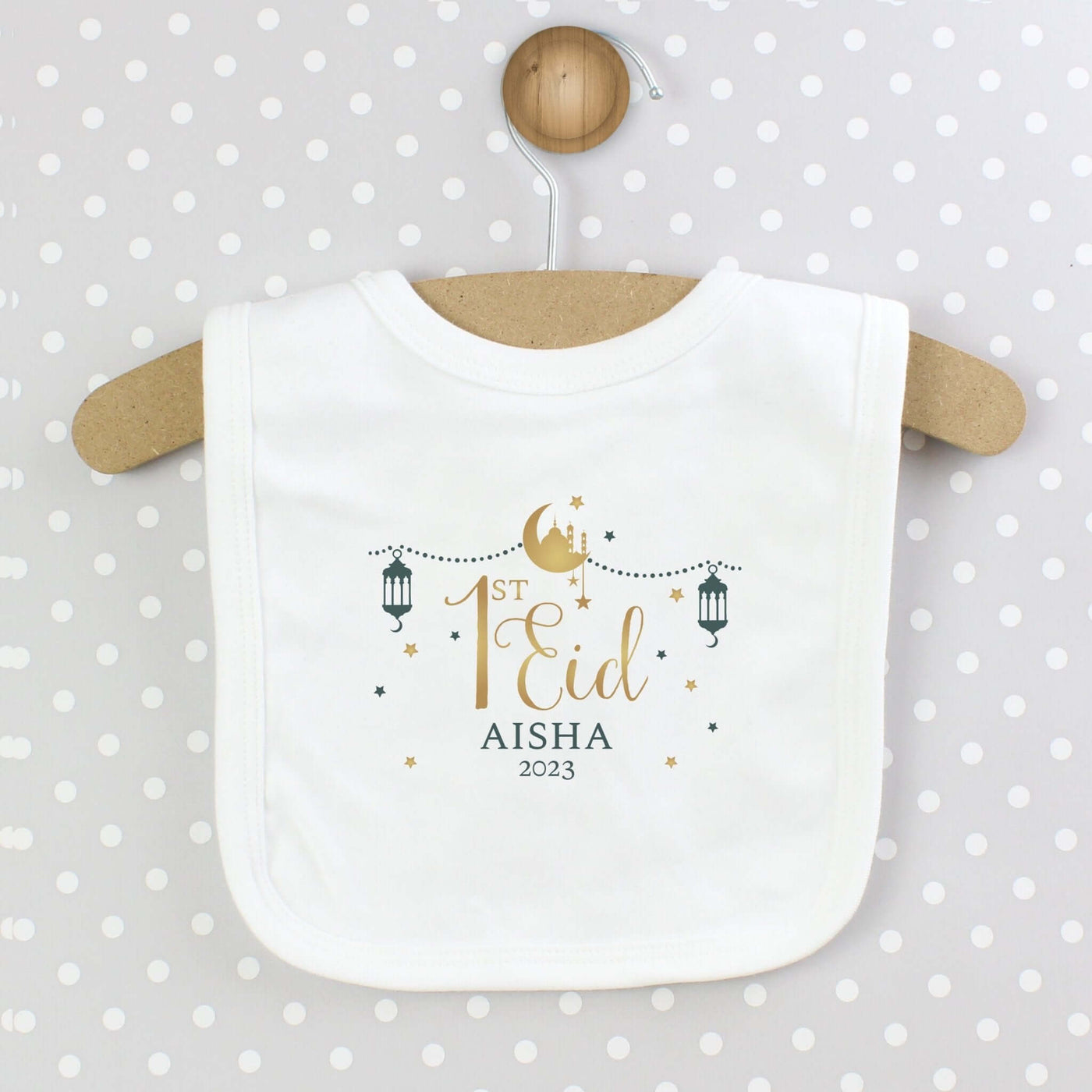 Personalised 1st Eid Bib - LIVE LAUGH LOVE LIMITED