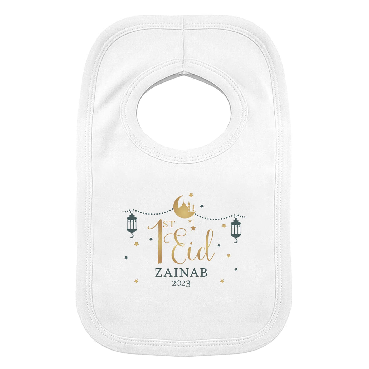 Personalised 1st Eid Bib - LIVE LAUGH LOVE LIMITED