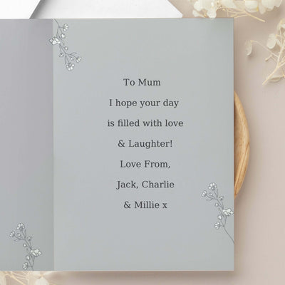Personalised Grey Snapshot Photo Upload Greeting Card - LIVE LAUGH LOVE LIMITED