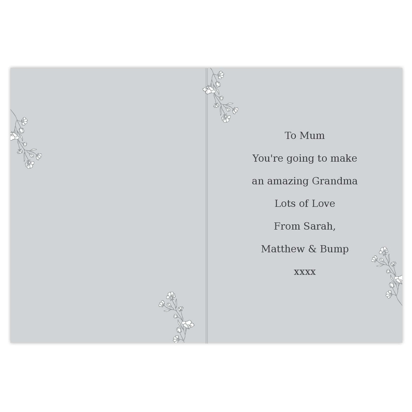 Personalised Grey Snapshot Photo Upload Greeting Card - LIVE LAUGH LOVE LIMITED