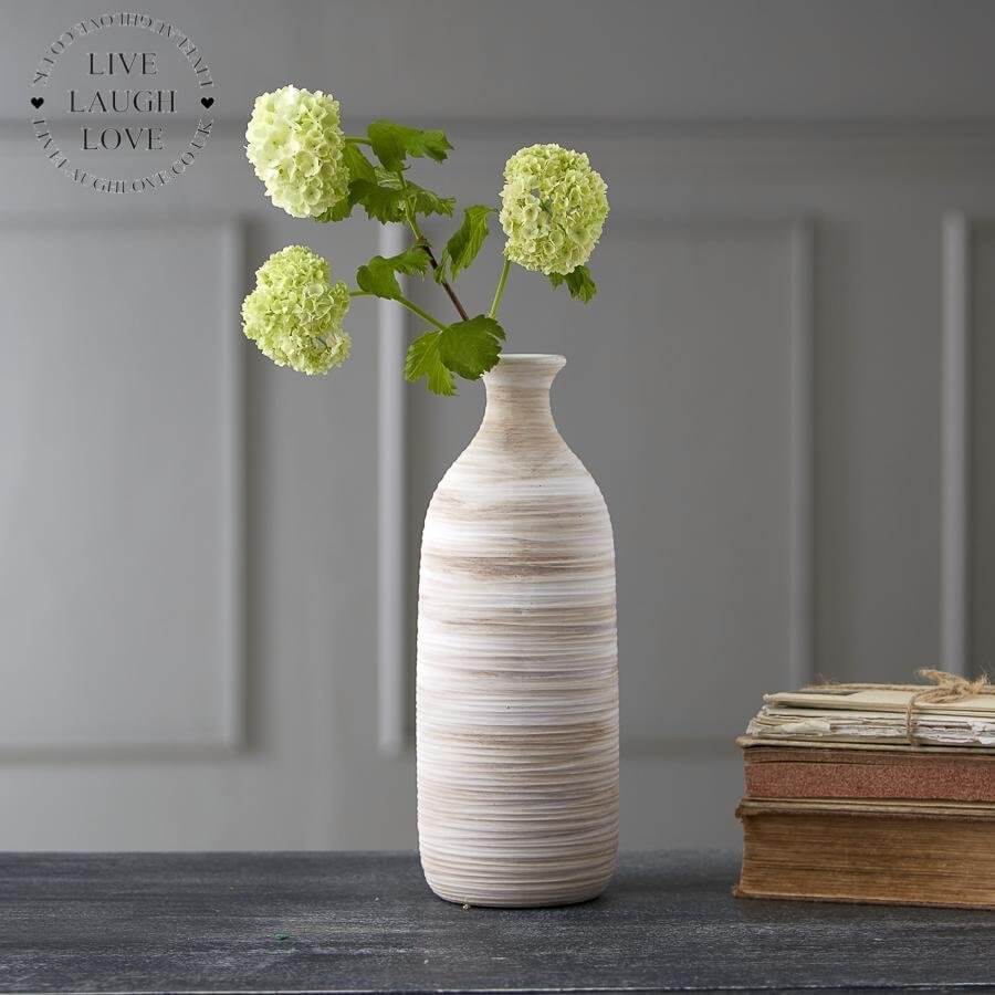 Ribbed Bottle Vase ***Second*** - LIVE LAUGH LOVE LIMITED