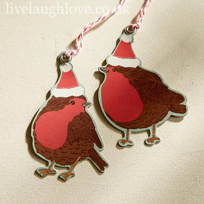 'Robin' Christmas Gift Tags - Set of 10 - LIVE LAUGH LOVE LIMITED