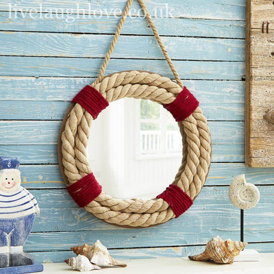 Rope Surround Life Ring Wall Mirror ***Second*** - LIVE LAUGH LOVE LIMITED