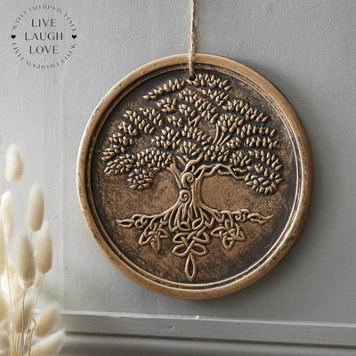 Round Terracotta Tree Of Life Wall Hanger - LIVE LAUGH LOVE LIMITED