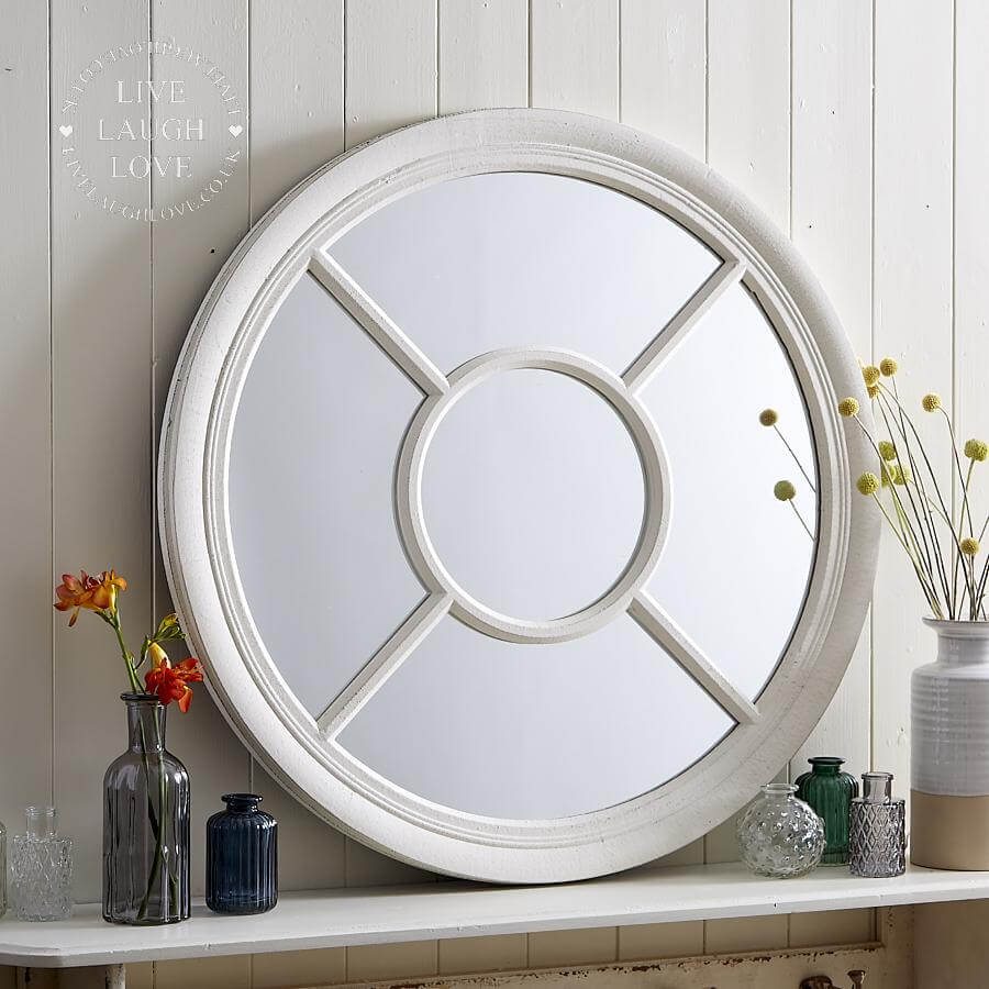 Round Wall Mirror 70 x 70 cm - LIVE LAUGH LOVE LIMITED