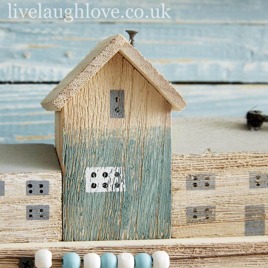 Rustic Driftwood Coastal Scene Shelf Sitter - LIVE LAUGH LOVE LIMITED