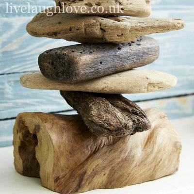 Rustic Driftwood & Metal Candlestick - Natural - LIVE LAUGH LOVE LIMITED