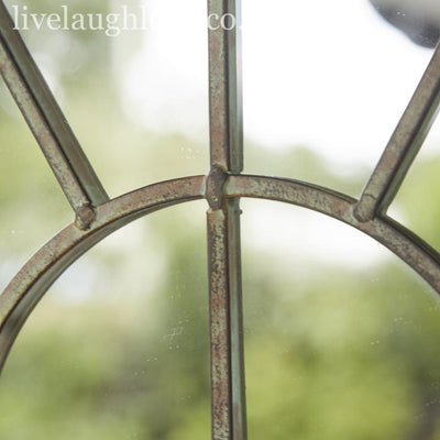 Rustic Metal Arch Mirror - Large - LIVE LAUGH LOVE LIMITED