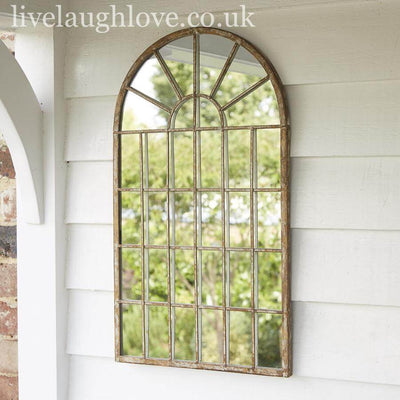 Rustic Metal Arch Mirror - Medium - LIVE LAUGH LOVE LIMITED