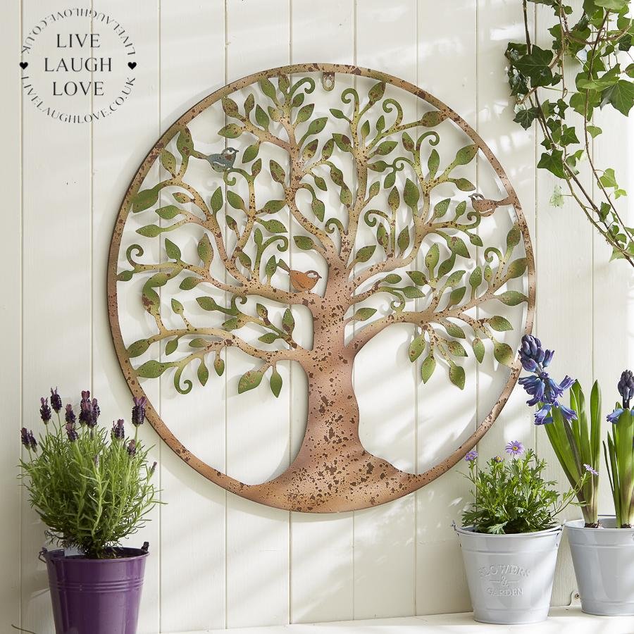Rustic Metal Green Leaf Wall Decoration - LIVE LAUGH LOVE LIMITED