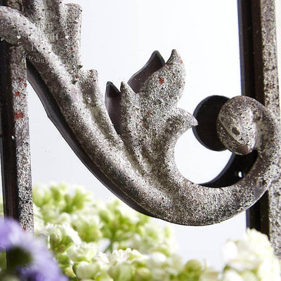 Rustic Wall Mirror With Triple Planter - LIVE LAUGH LOVE LIMITED