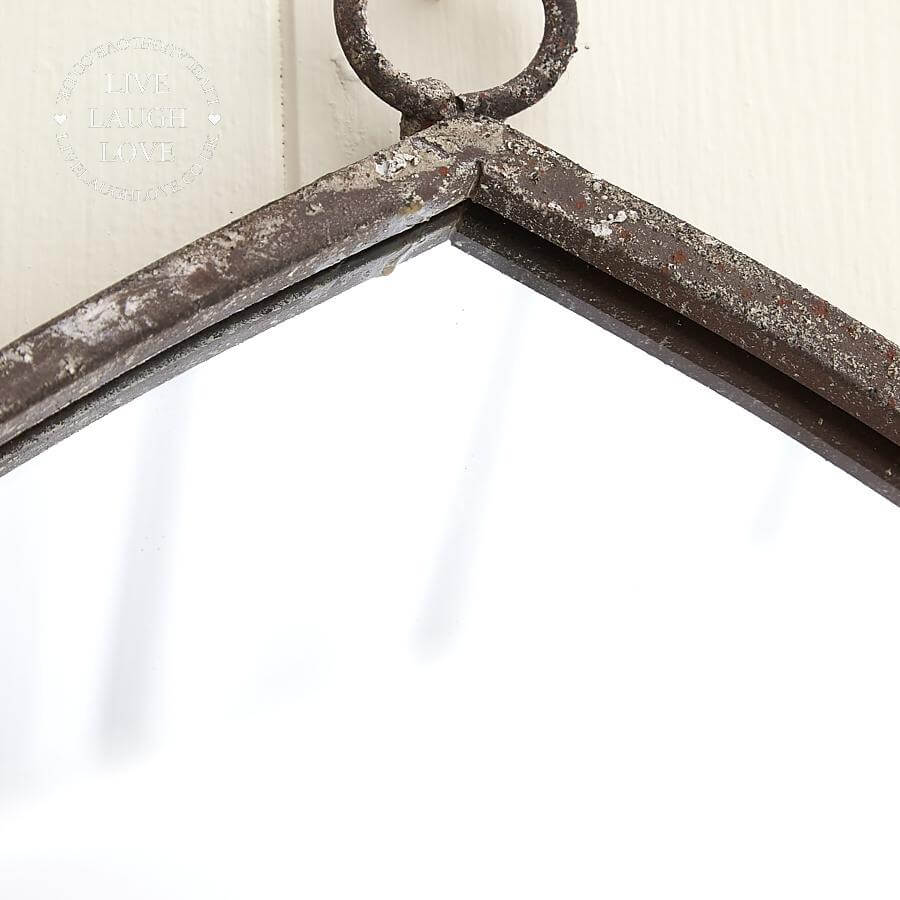 Rustic Wall Mirror With Triple Planter - LIVE LAUGH LOVE LIMITED