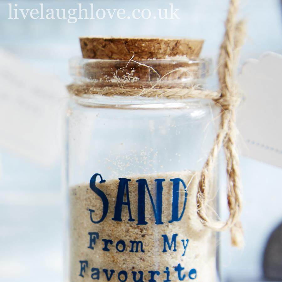 Sand From My Favourite Beach Glass Jar - LIVE LAUGH LOVE LIMITED