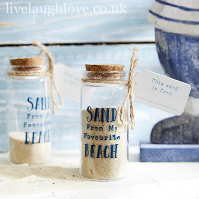 Sand From My Favourite Beach Glass Jar - LIVE LAUGH LOVE LIMITED