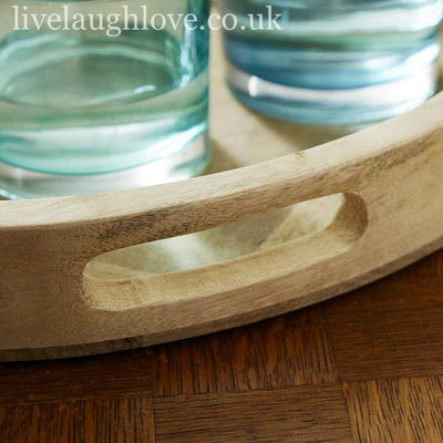 Set Of 2 Round Herringbone Trays - LIVE LAUGH LOVE LIMITED