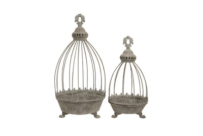 Set Of 2 Rustic Metal Planters - LIVE LAUGH LOVE LIMITED