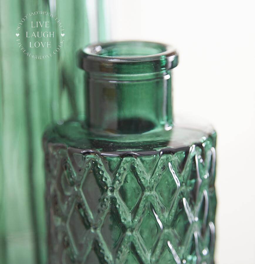 Green Glass Vases - Set of 3 | Elegant Home Decor – LIVE LAUGH