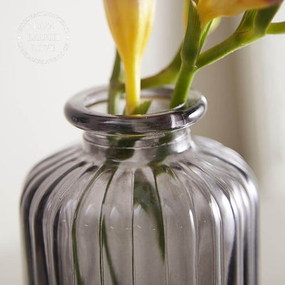 Set of 3 Assorted Glass Vases - Smokey Grey - LIVE LAUGH LOVE LIMITED