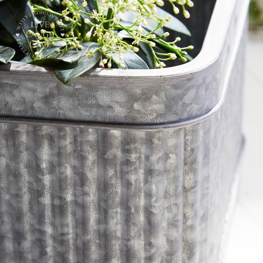 Set of 3 Galvanised Tubs - LIVE LAUGH LOVE LIMITED