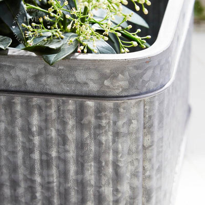 Set of 3 Galvanised Tubs - LIVE LAUGH LOVE LIMITED