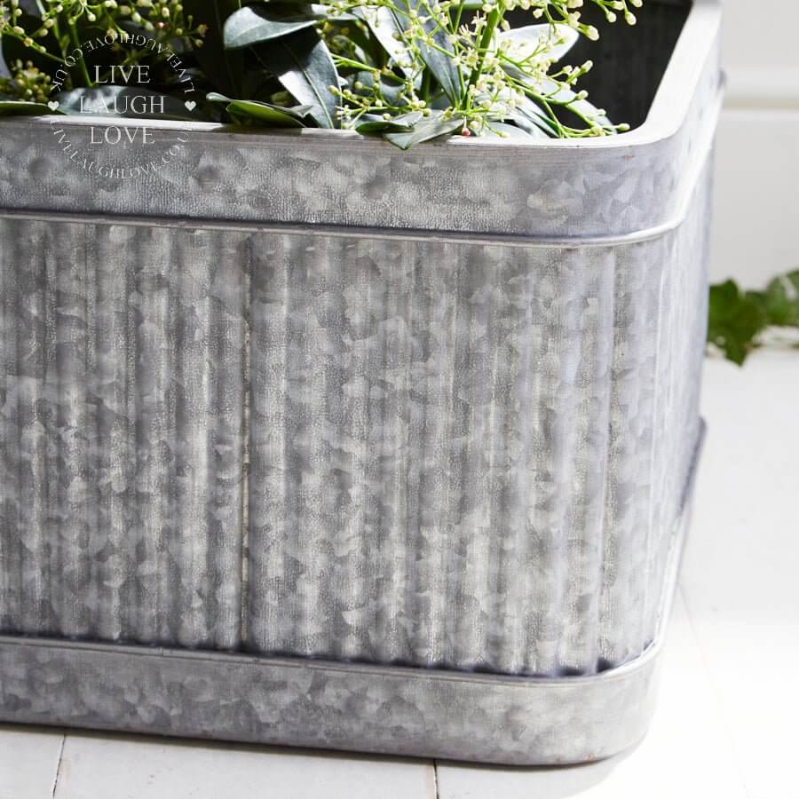 Set of 3 Galvanised Tubs - LIVE LAUGH LOVE LIMITED