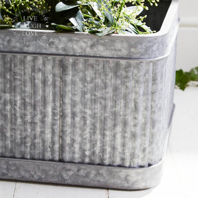 Set of 3 Galvanised Tubs - LIVE LAUGH LOVE LIMITED