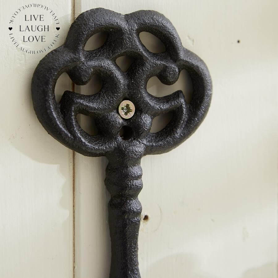 Set Of 3 Vintage Key Hooks - LIVE LAUGH LOVE LIMITED