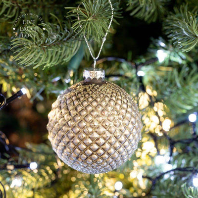 Silver Christmas Set Of 3 Glass Baubles - LIVE LAUGH LOVE LIMITED
