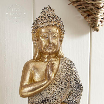 Sitting Golden Buddha - LIVE LAUGH LOVE LIMITED