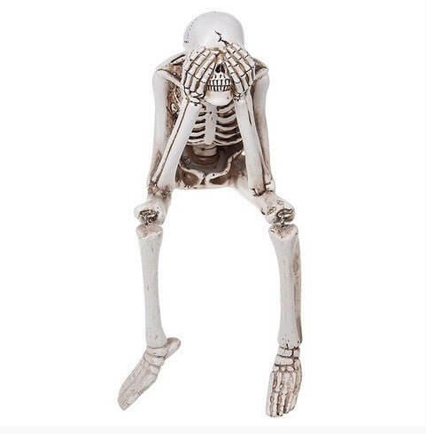 Sitting Skeleton Halloween Decoration Shelf Sitter 19cm ***Second*** - LIVE LAUGH LOVE LIMITED