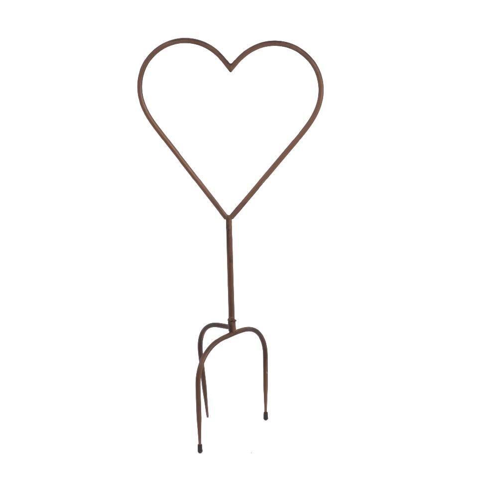 Small Rustic Metal Heart Garden Stake - LIVE LAUGH LOVE LIMITED