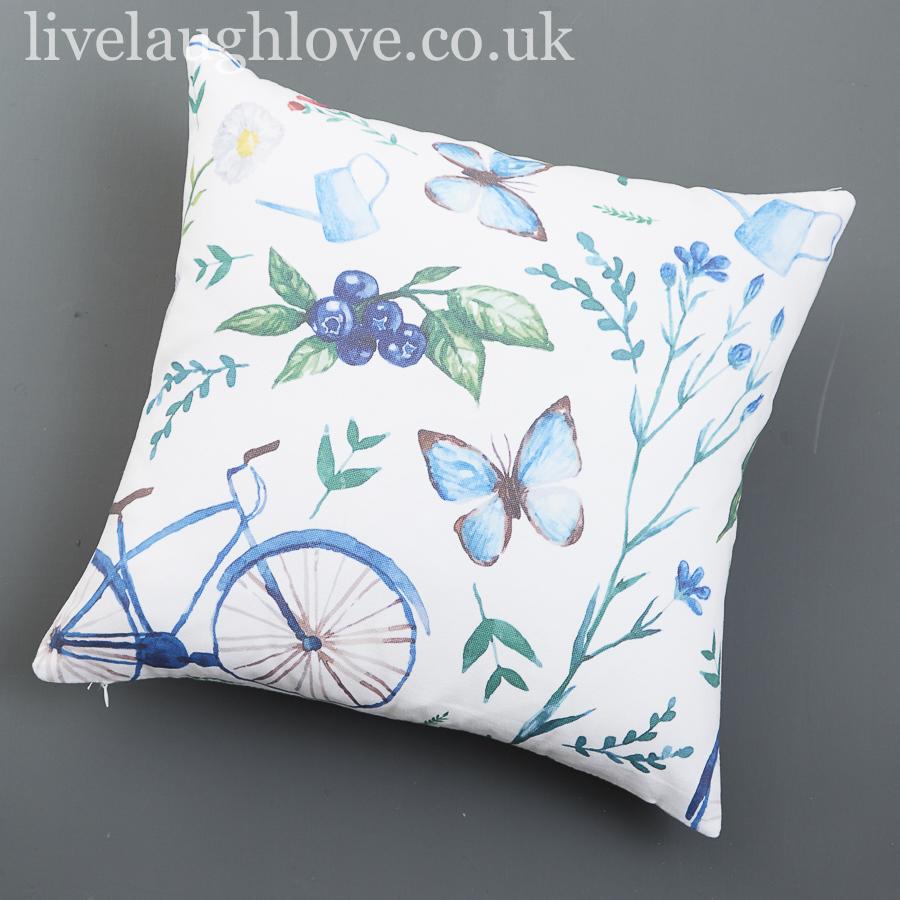 Summer Garden Fabric Cushion Cover - 45cm - LIVE LAUGH LOVE LIMITED