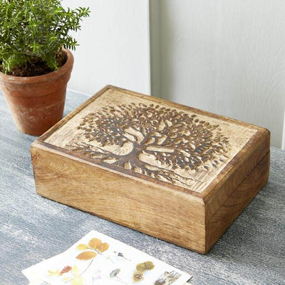 Tree Of Life Wooden Keepsake Box - LIVE LAUGH LOVE LIMITED