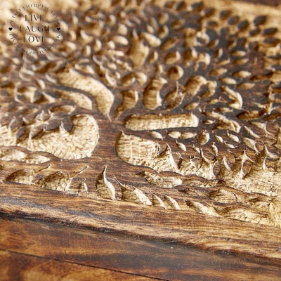 Tree Of Life Wooden Keepsake Box - LIVE LAUGH LOVE LIMITED