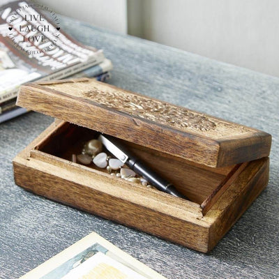 Tree Of Life Wooden Keepsake Box - LIVE LAUGH LOVE LIMITED