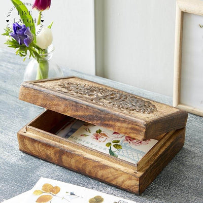 Tree Of Life Wooden Keepsake Box - LIVE LAUGH LOVE LIMITED