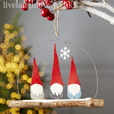 Trio Of Gnomes Hanger - LIVE LAUGH LOVE LIMITED